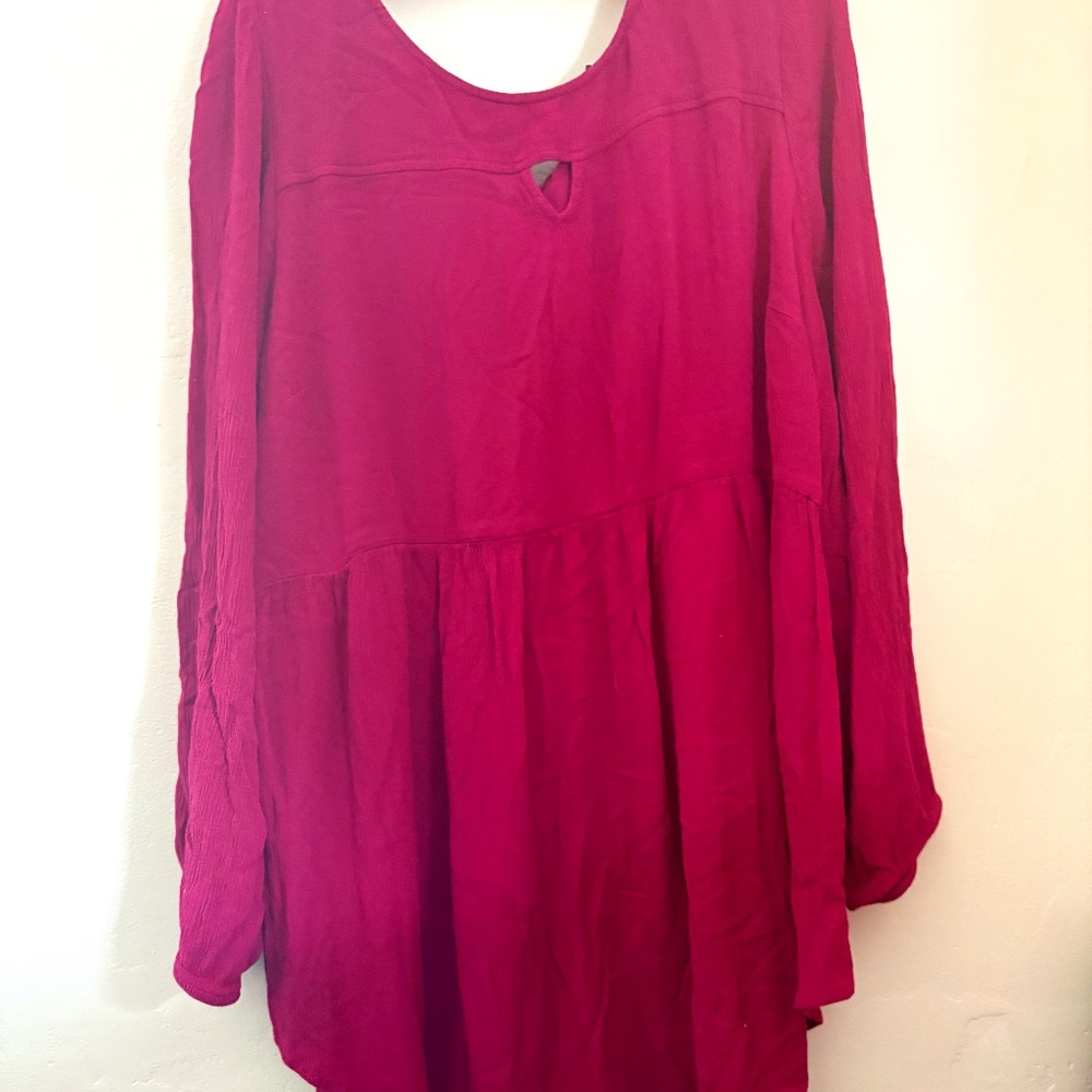 Torrid lightweight blouse, top; 3/4 sleeve, tunic, plus size 3X